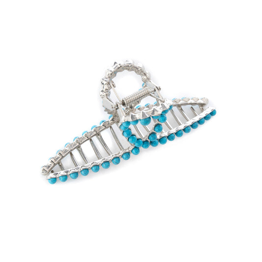 Myra Azure Arc Hair Clip in Cerulean Blue