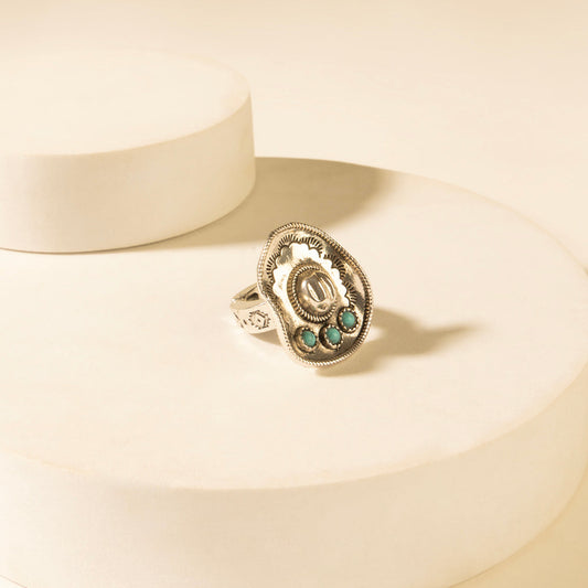 Myra Western Crown Ring in Turquoise