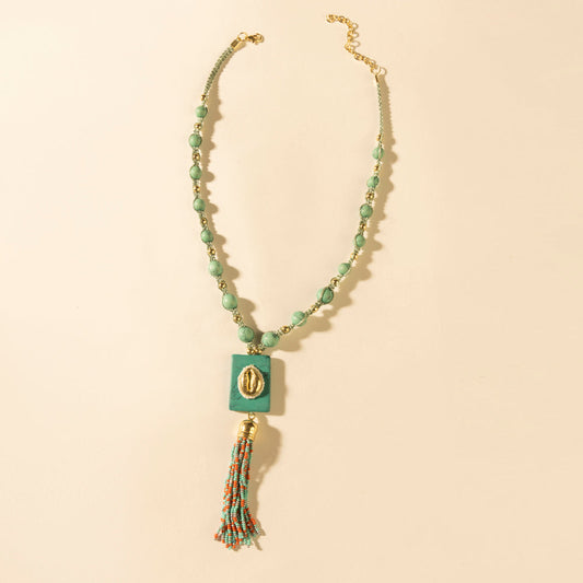 Myra Sun strung beaded necklace in Turquoise