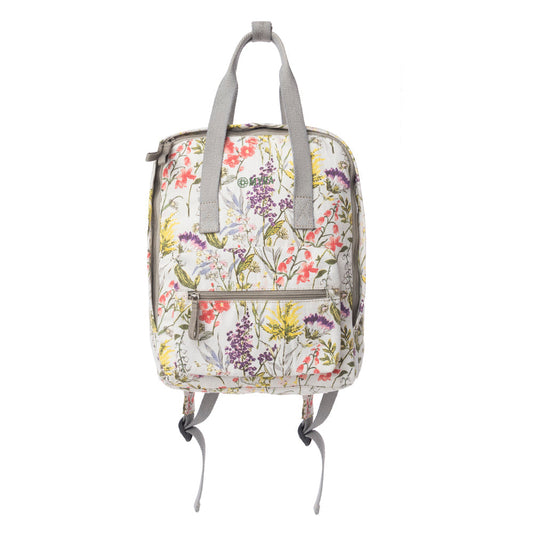Myra Pine Meadow Cotton & Leather Crossbody Bag in Garden White