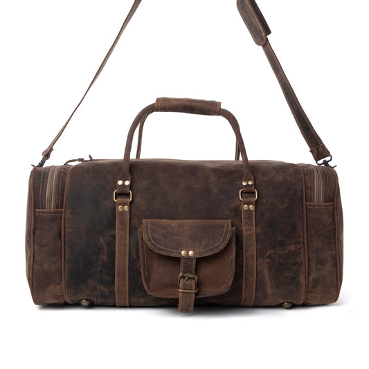 Myra Redmont Leather Traveller Bag in Dark Mahogany
