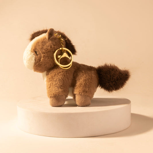 Myra Saddle Sweetheart Bag Charm in Desert Fawn