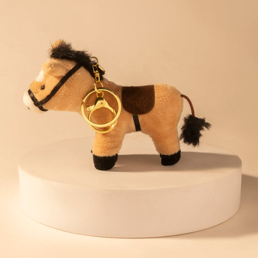 Myra Golden Gallop Bag Charm in Caramel Tan