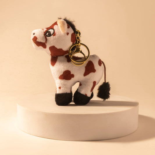 Myra Little Pinto Bag Charm in Ivory Spot