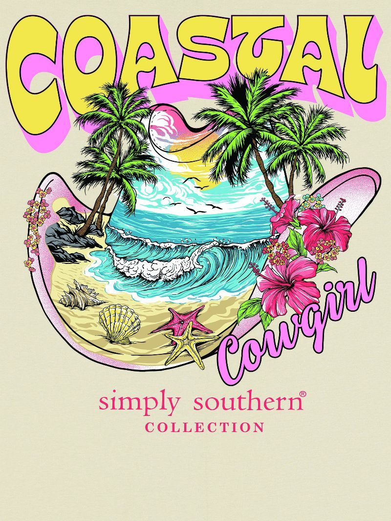 Coastal Cowgirl - Hat - Beach - SS - S25 - Adult T-Shirt