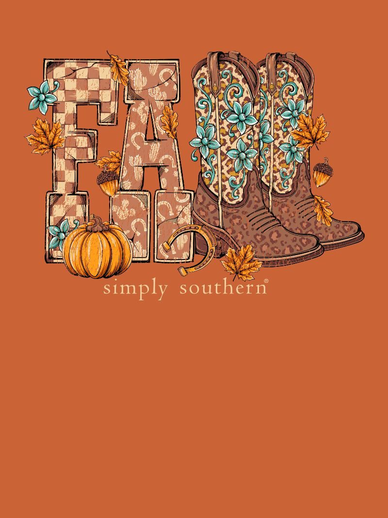 Fall - Cowboy Boots - Pumpkin - F26 - SS - YOUTH T-Shirt
