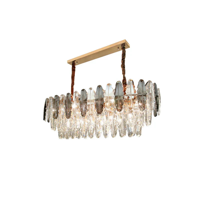 DecorBites™ LED Leaf Chandelier: Modern Living Room Decor Lighting for Duplex Rotating Stairs