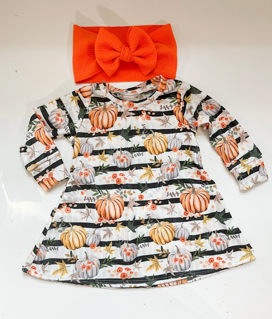 Pumpkin Stripe Dress
