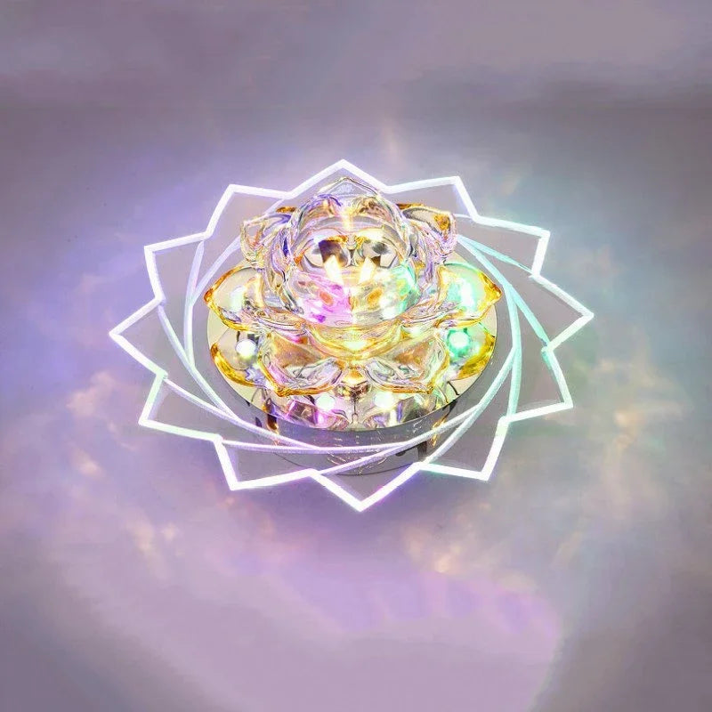 DecorBites™ Lotus Crystal LED Ceiling Lamp, Nordic Brights, Modern Style