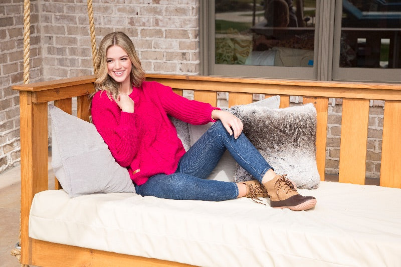 Preppy Sweater - Raspberry - F22 - Simply Southern
