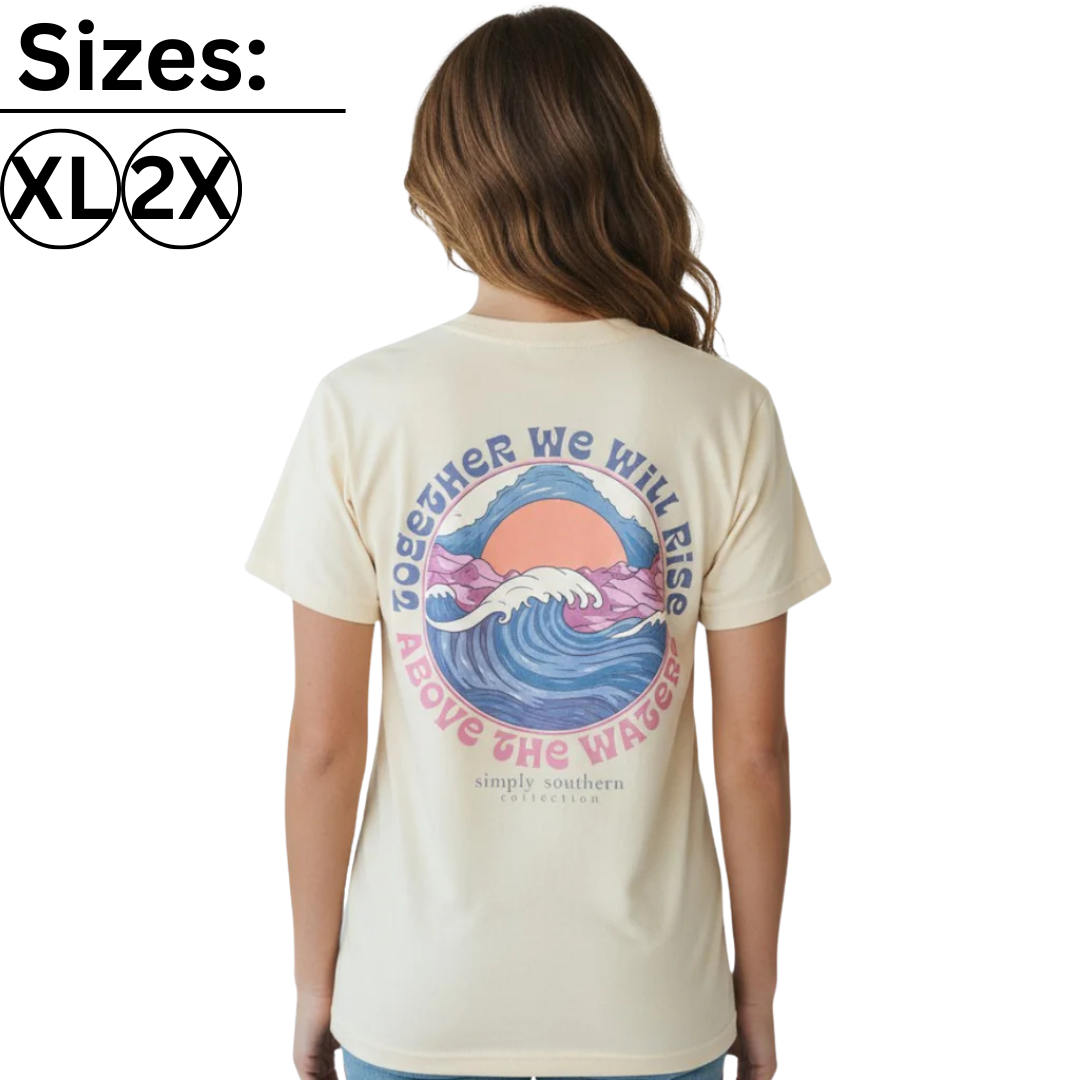 Together We Will Rise Above The Waters - Hurricane Relief - F24 - SS - Adult T-Shirt