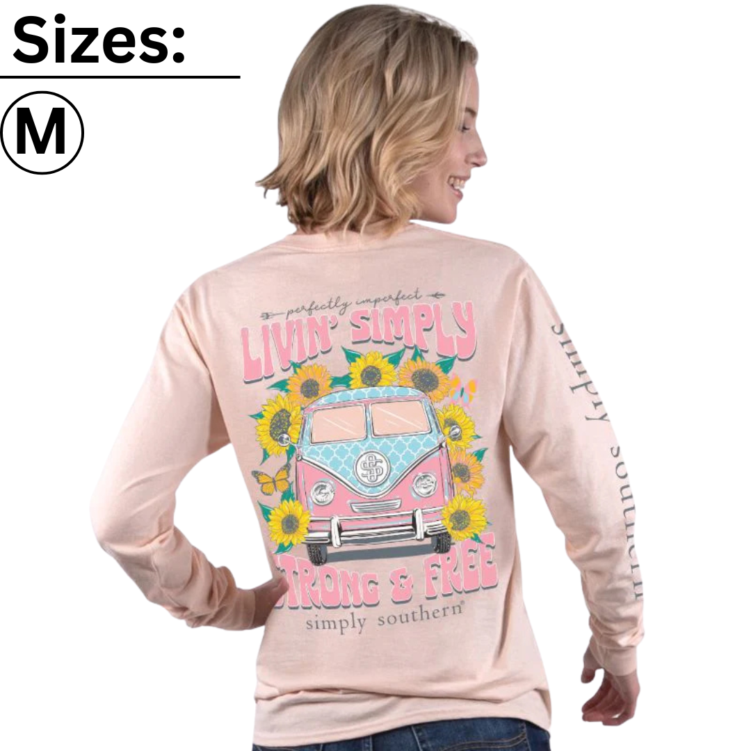 Perfectly Imperfect - Livin Simply Strong & Free - Hippie Van - SS - Adult Long Sleeve
