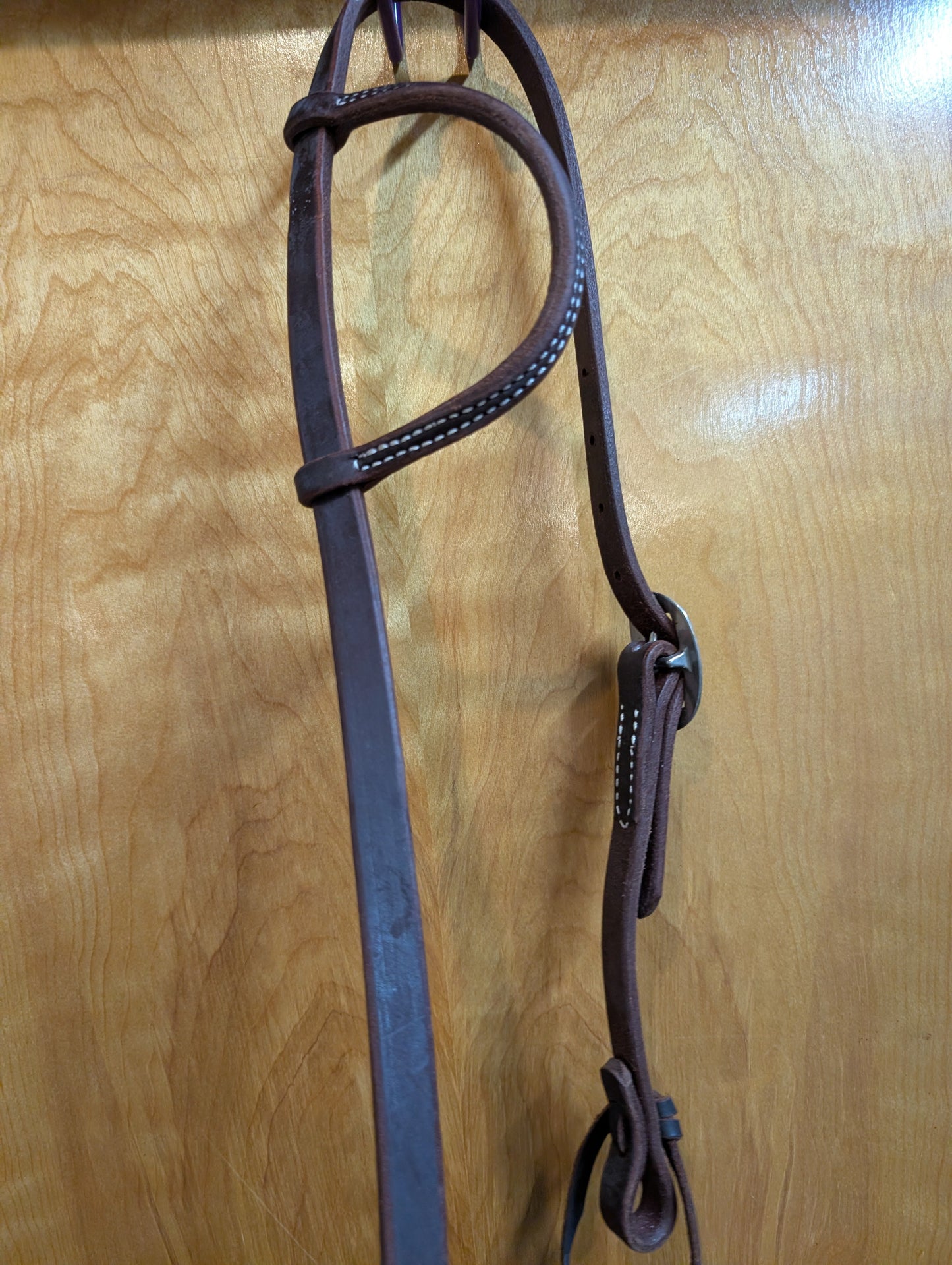 Harness Leather Oiled Sliding Ear Headstall