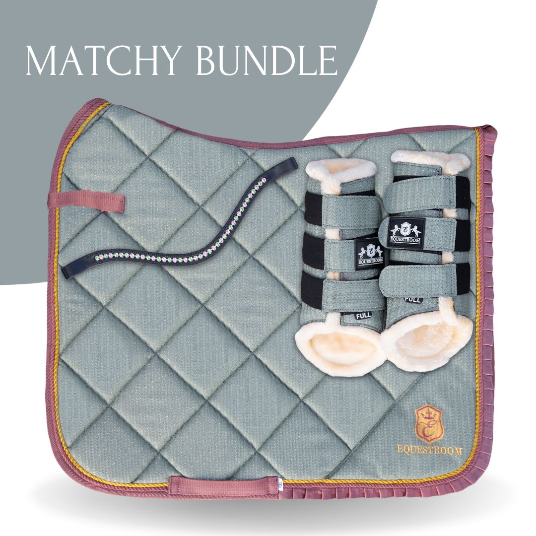 Teaparty Green Saddle Pad Set (Limited Edition)