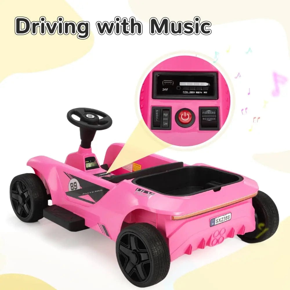 TOBBI 24V Electric 2-Seater Family Ride-On Car