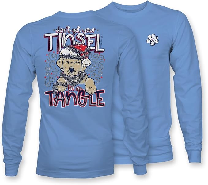 Don't Get Your Tinsel in A Tangle - Dog - Christmas - Adult Long Sleeve - Itsa Girl Thing
