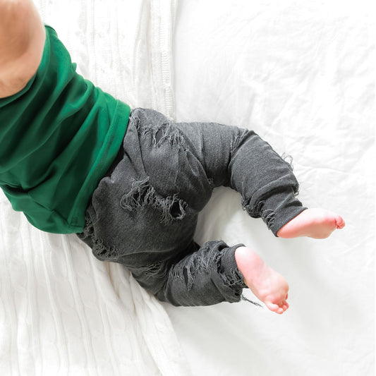 Distressed Denim Inspired Baby Joggers