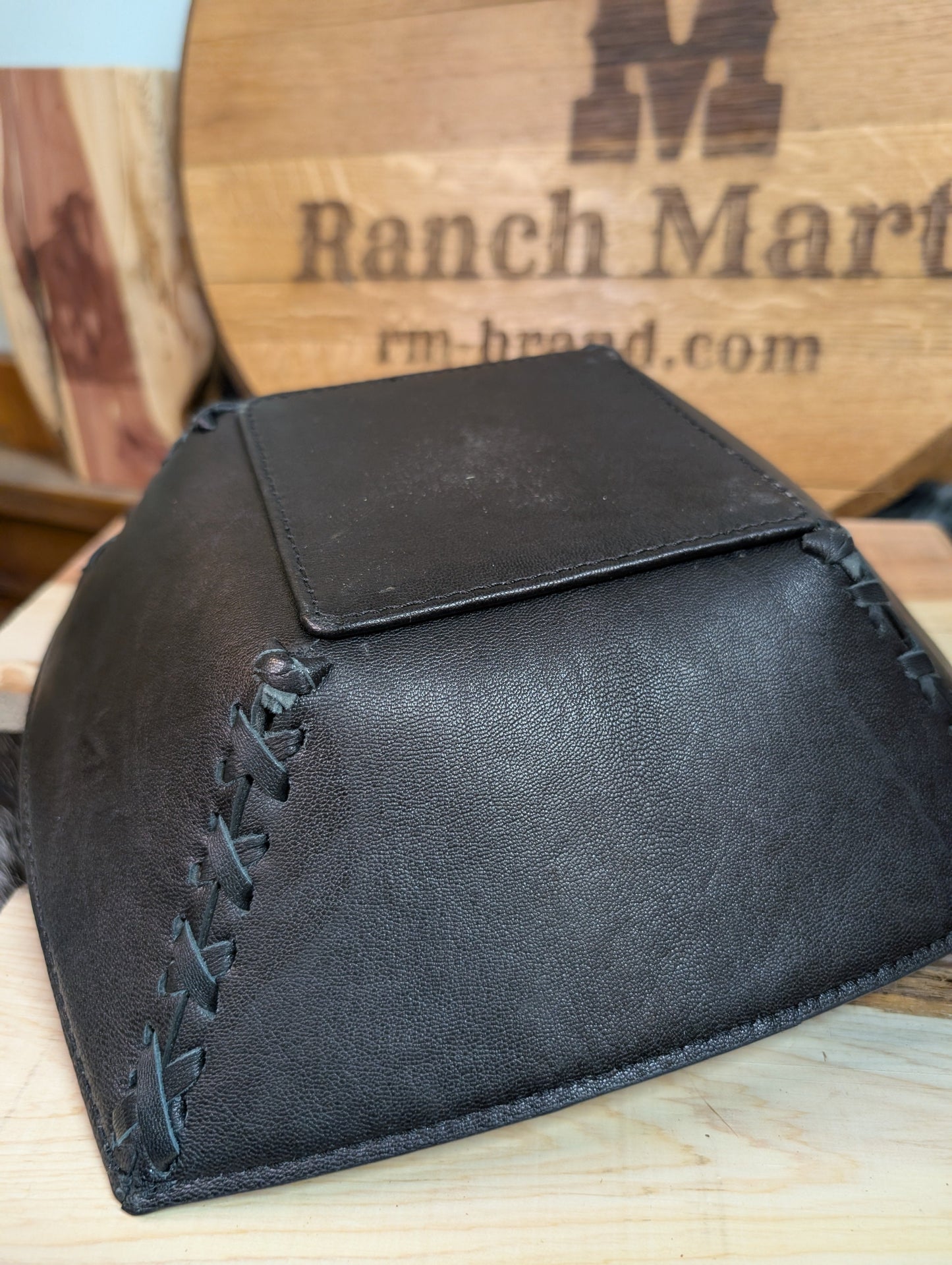 Tooled Leather Decorative Bowl