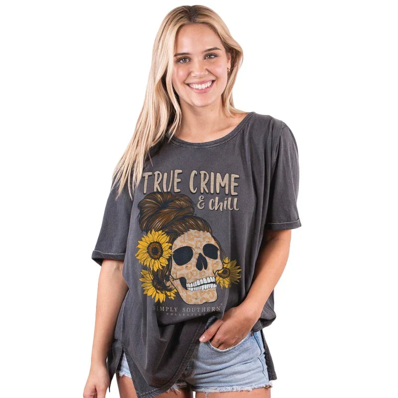 True Crime & Chill - ONE SIZE - SS - Adult T-Shirt