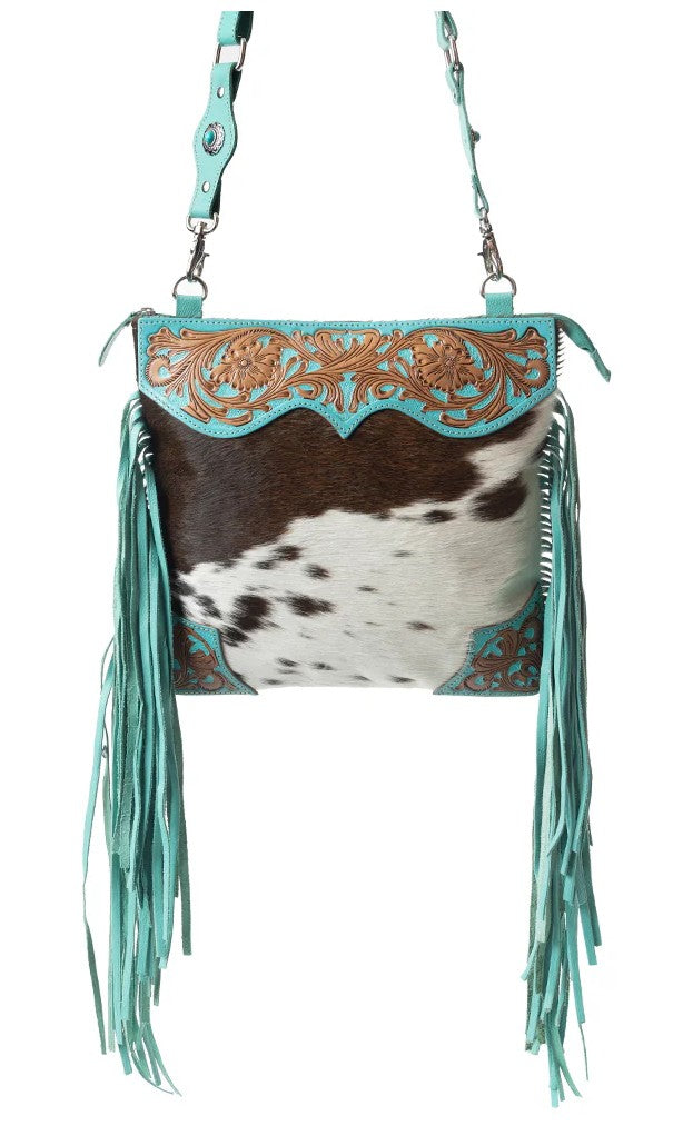 Tumbleweed Trail Fringed Hand-Tooled Bag