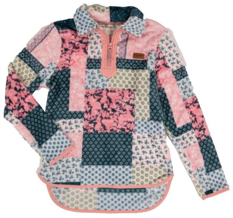 Quarter Zip Fleece - Quilted Pattern - SS - F25 - YOUTH Y-Neck Pullover