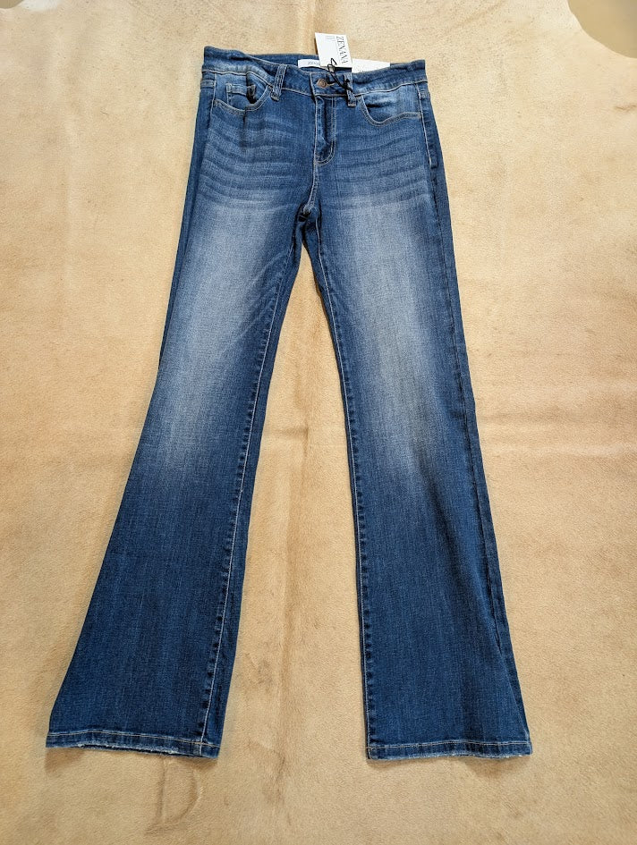 Zenana Day Work Mid-Rise Bootcut Jeans – Medium Wash Stretch Denim -Size 29