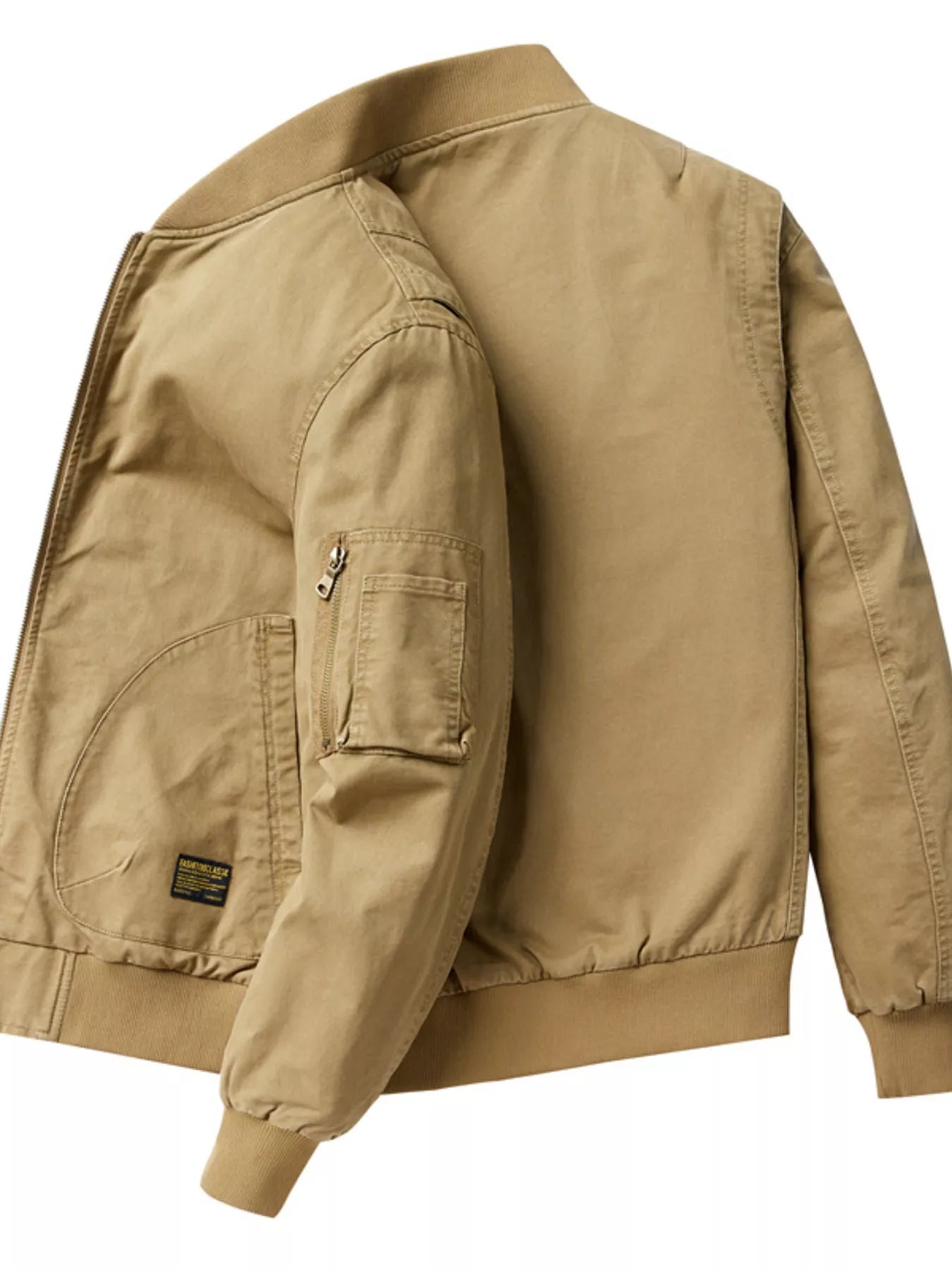 Men's Plus Size Classic Zip Up Bomber Jacket