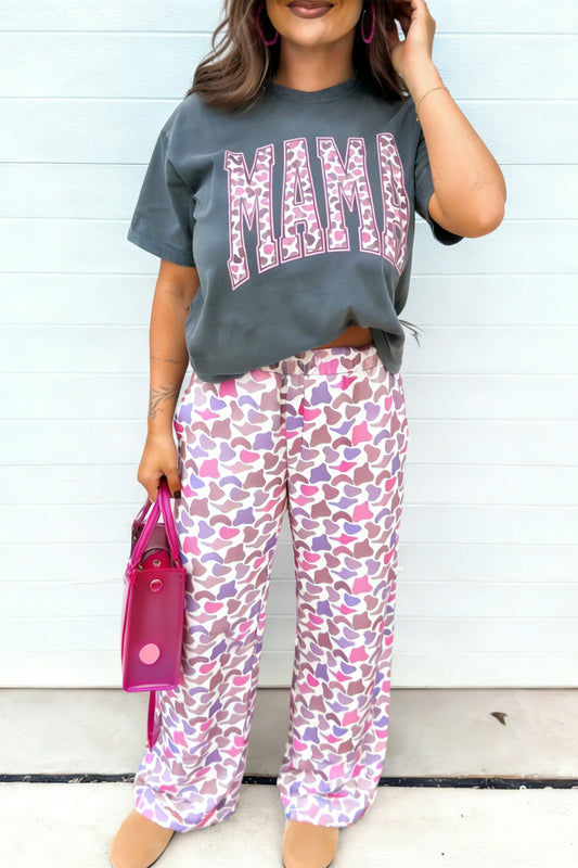MAMA Camo Graphic Tee & Loose Pant Set