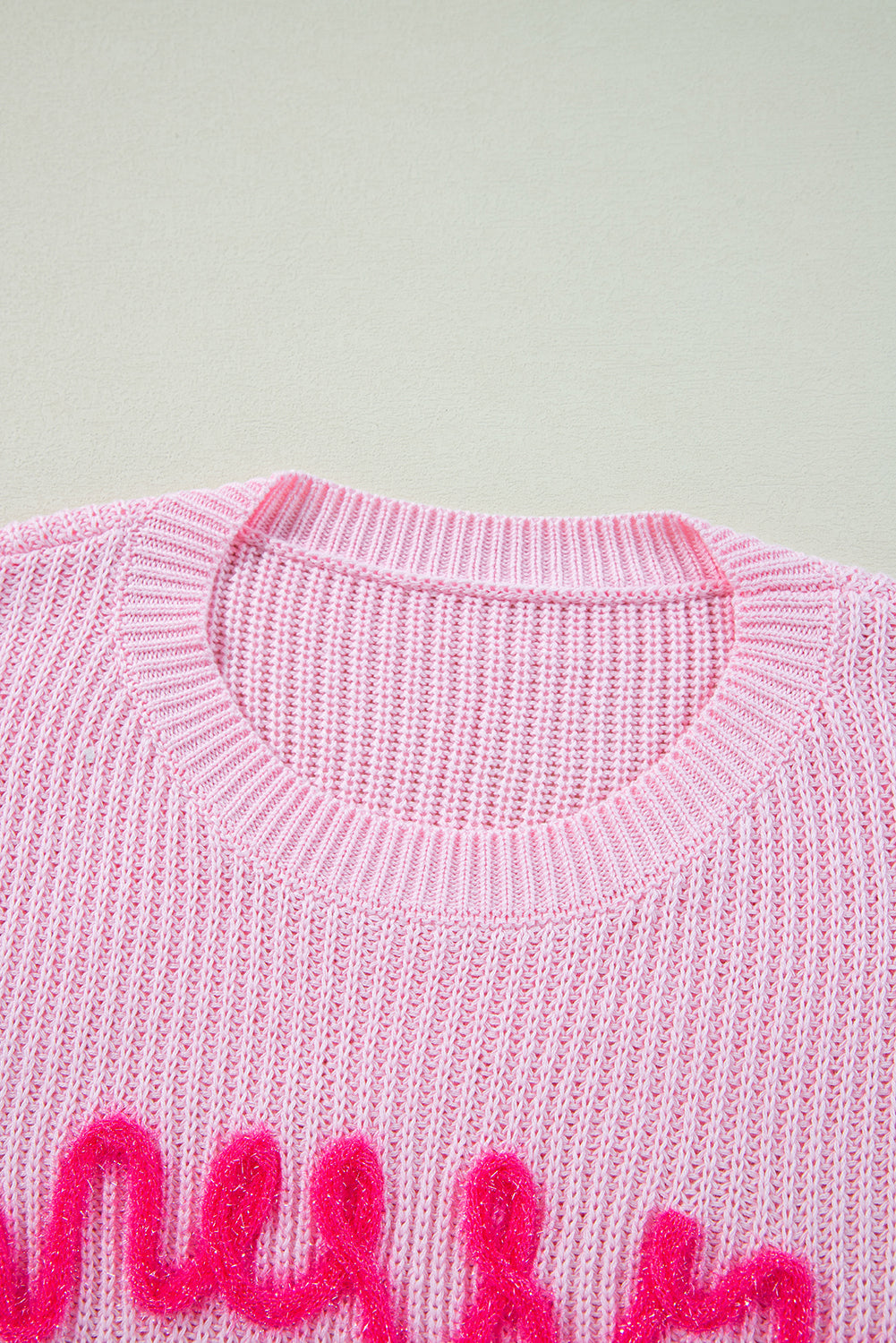 Christmas Merry & Bright Waffle Knit Sweater