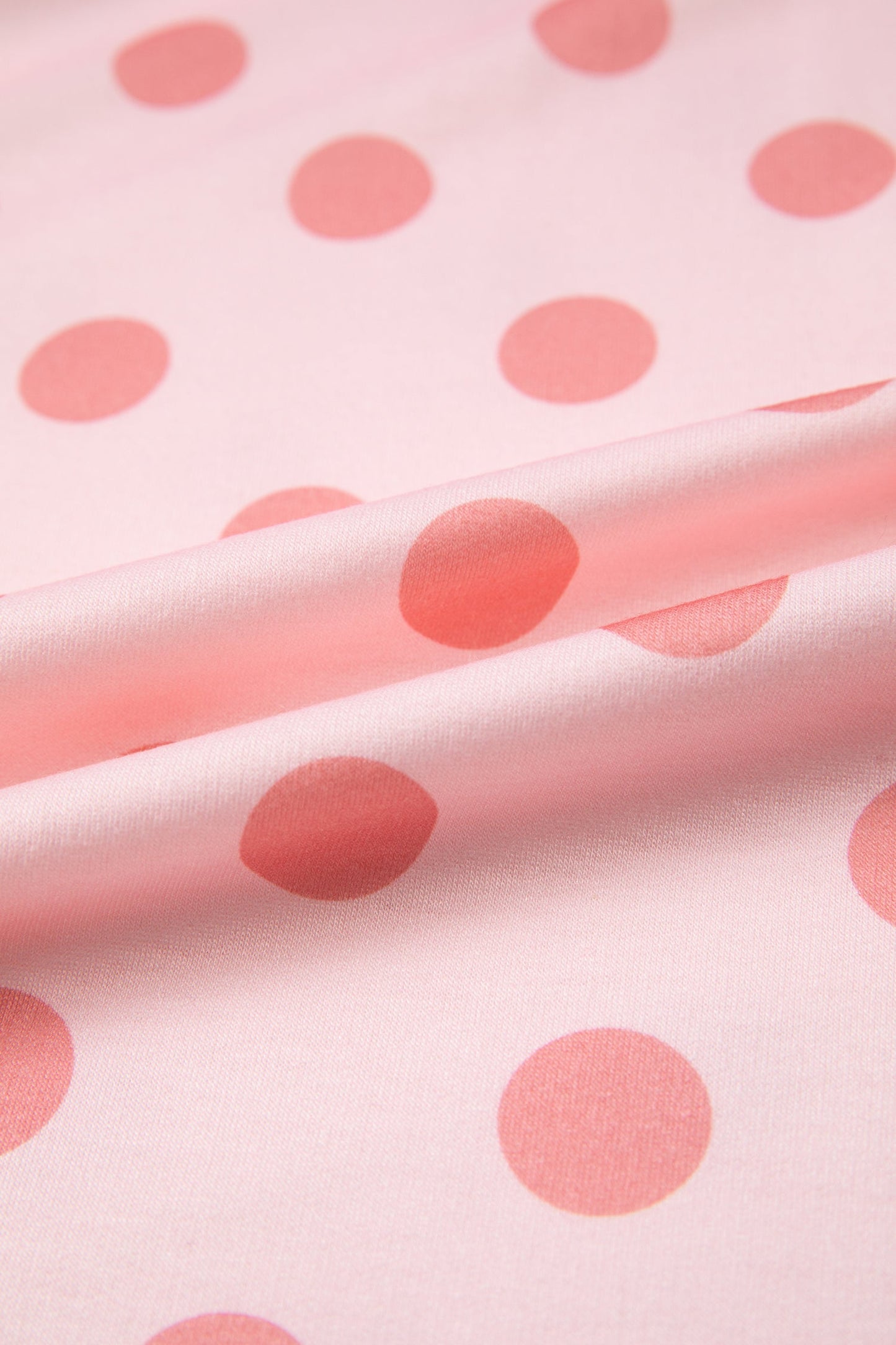 Colorblock Polka Dot Short Sleeve Tee