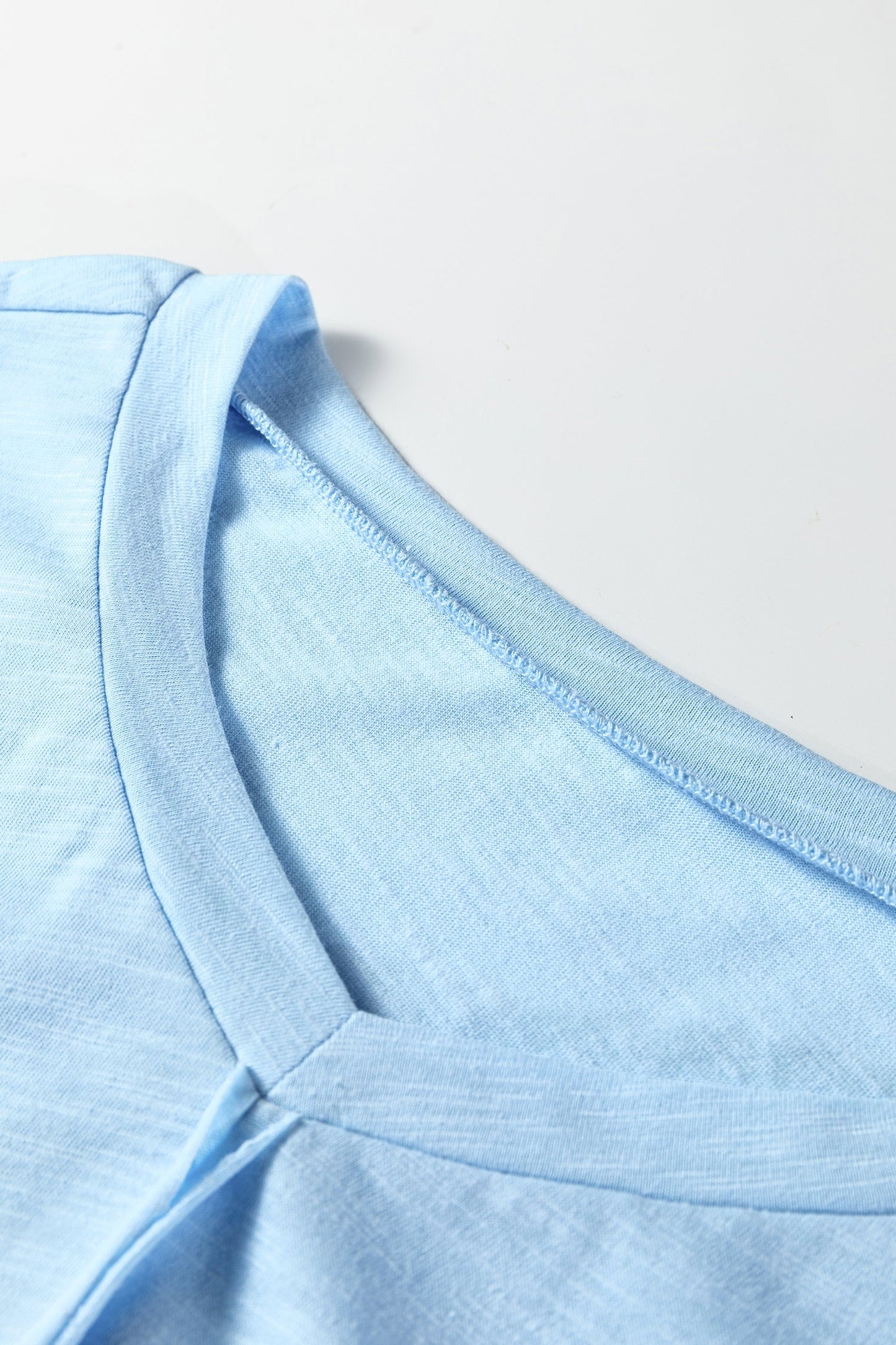 Flower Patch Exposed Seam 3/4 Sleeve T-Shirt