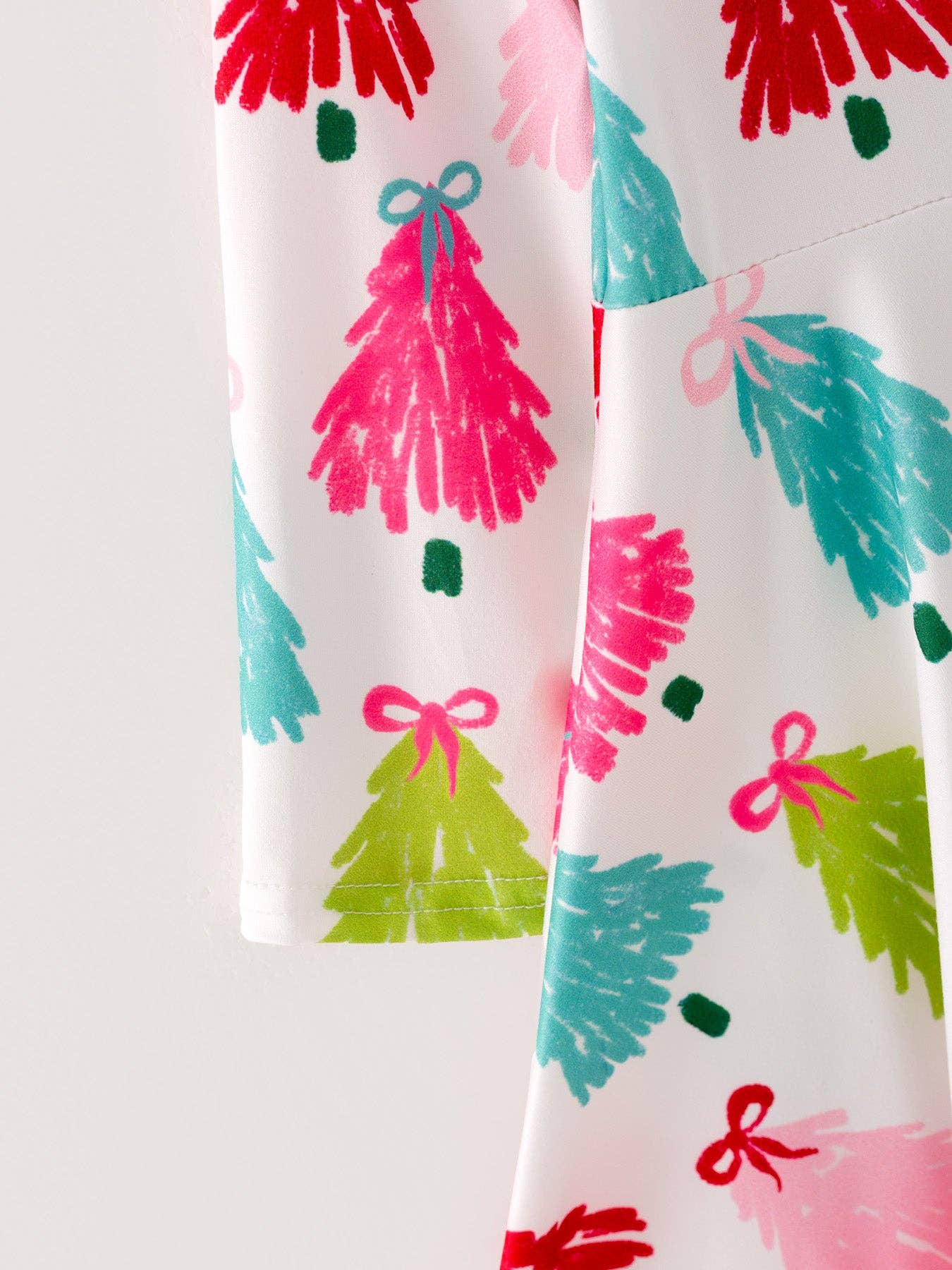 Rylee Faith Designs - Christmas Tree Print Long Sleeve Dress