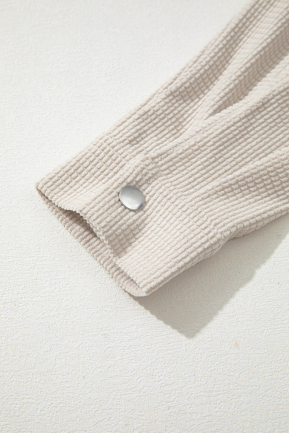 Textured Knit Pocketed Drawstring Hooded Jacket
