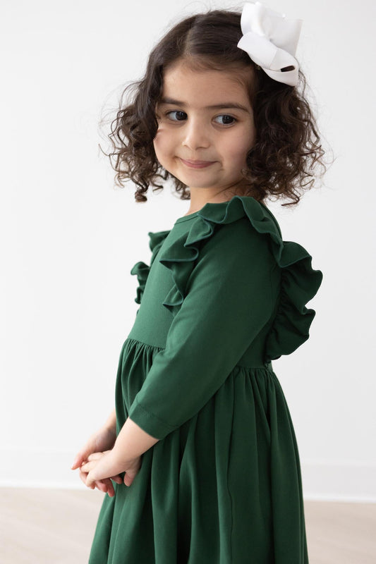 SALE Spruce Ruffle Twirl Dress