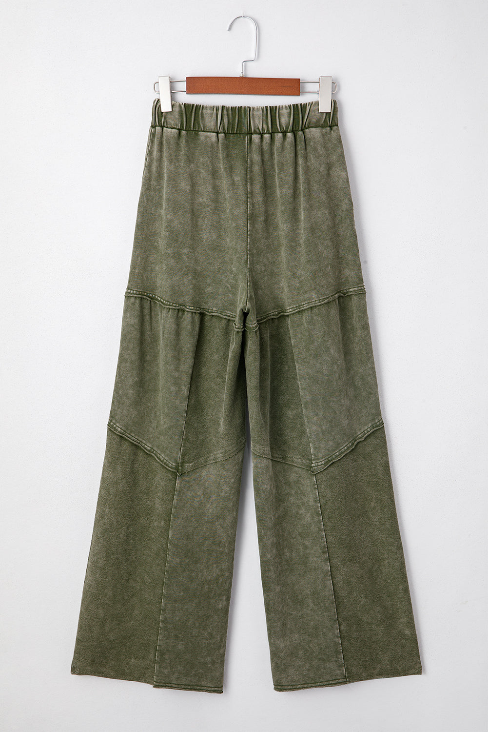 Mineral Wash Tiered Drawstring Wide Leg Pants