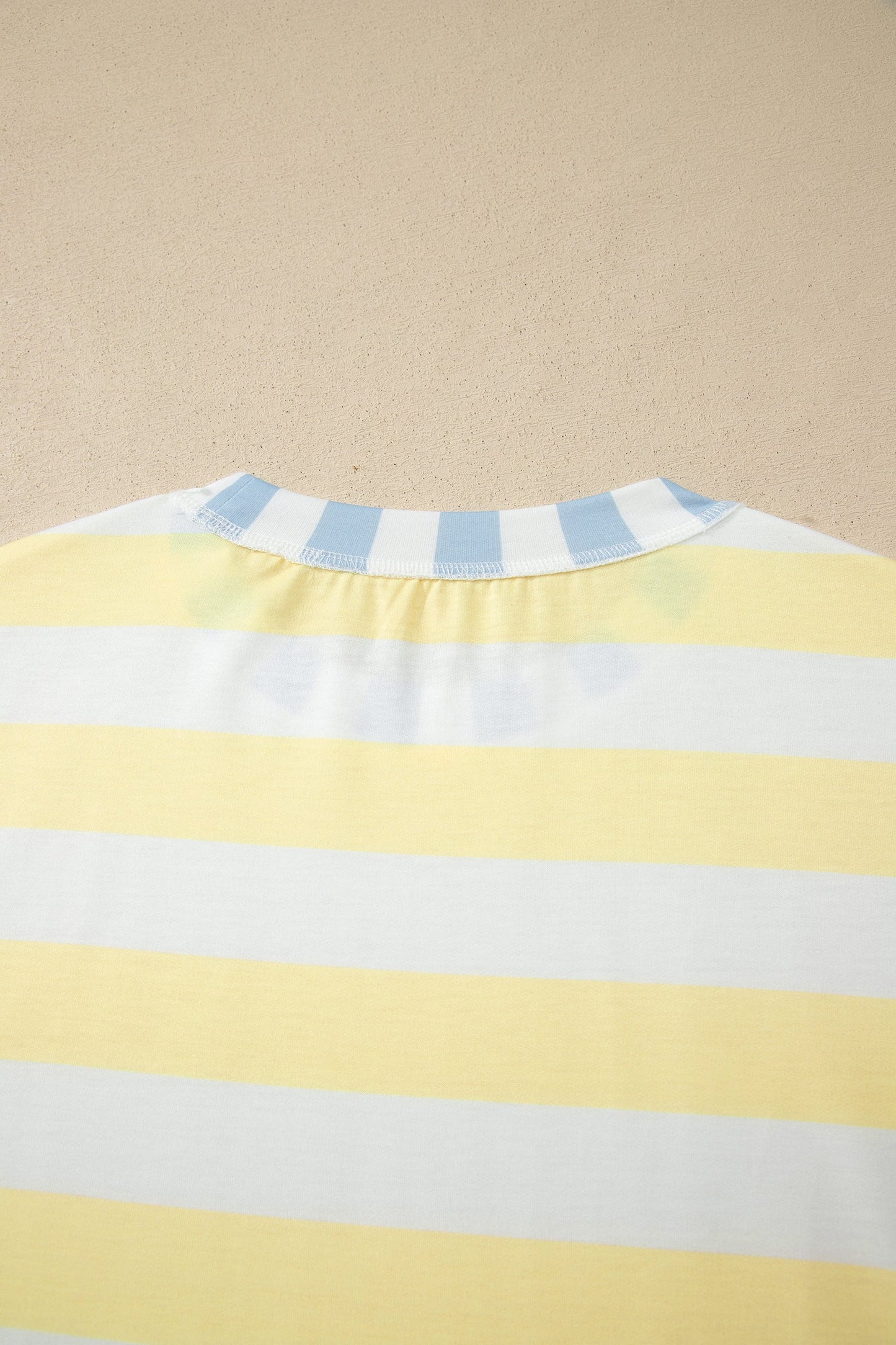 Stripe Patchwork Exposed Seam Oversized Top
