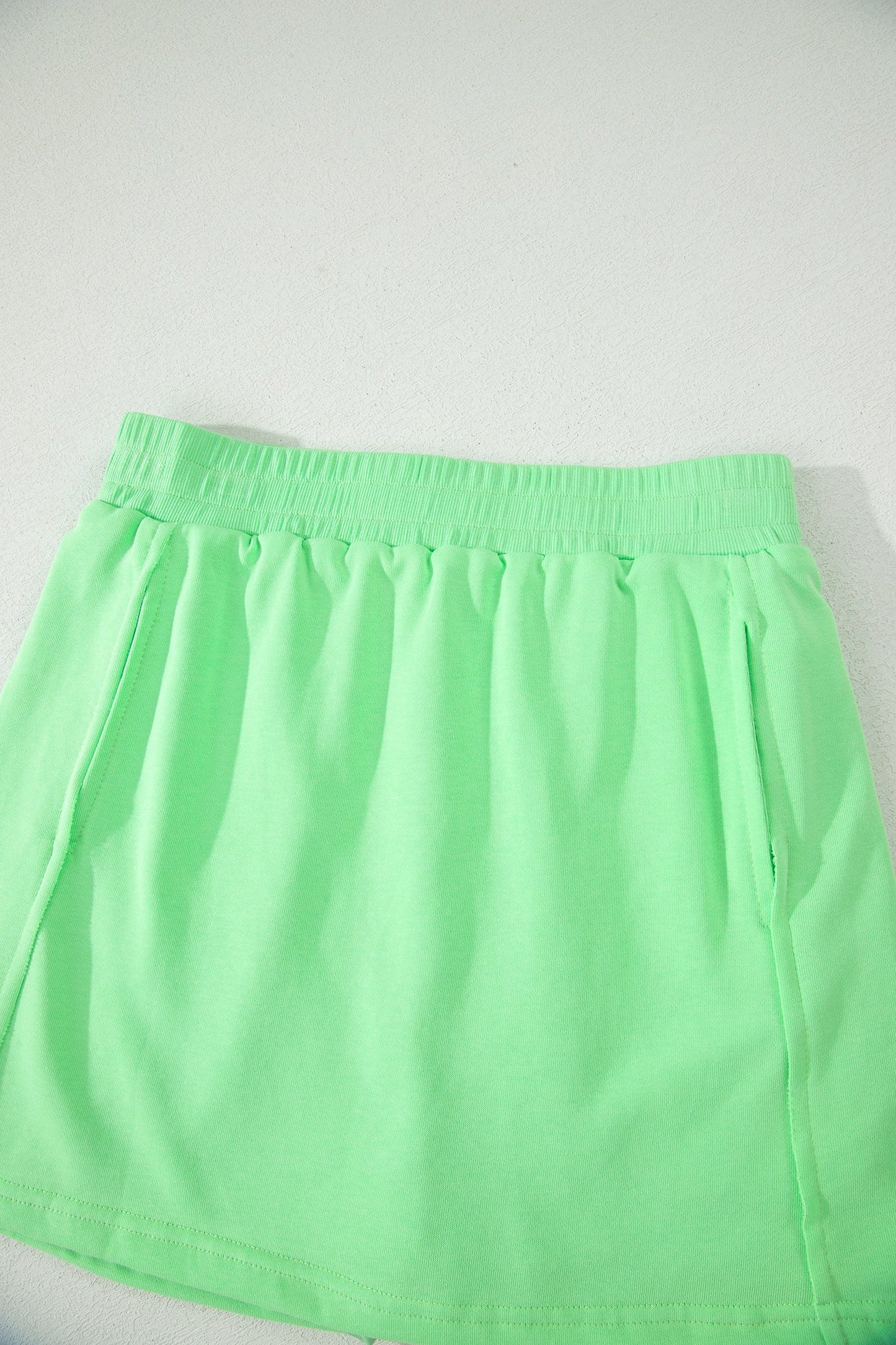 Solid Tank Top and Elastic Waist Mini Skort Set