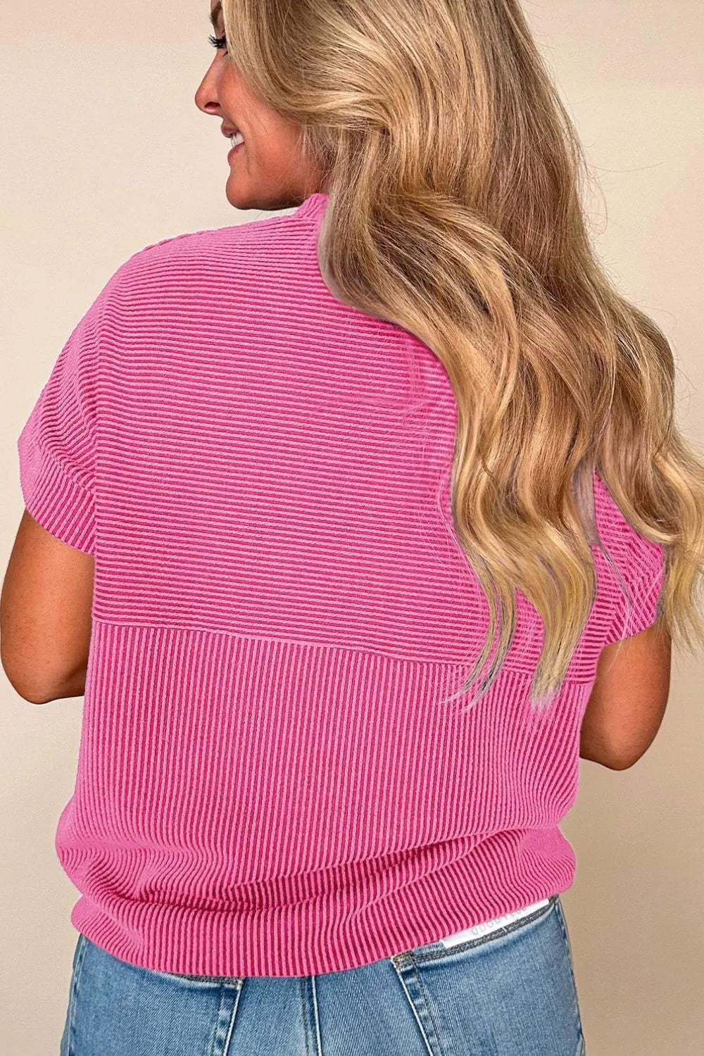 Mock Neck Short Sleeve T-Shirt