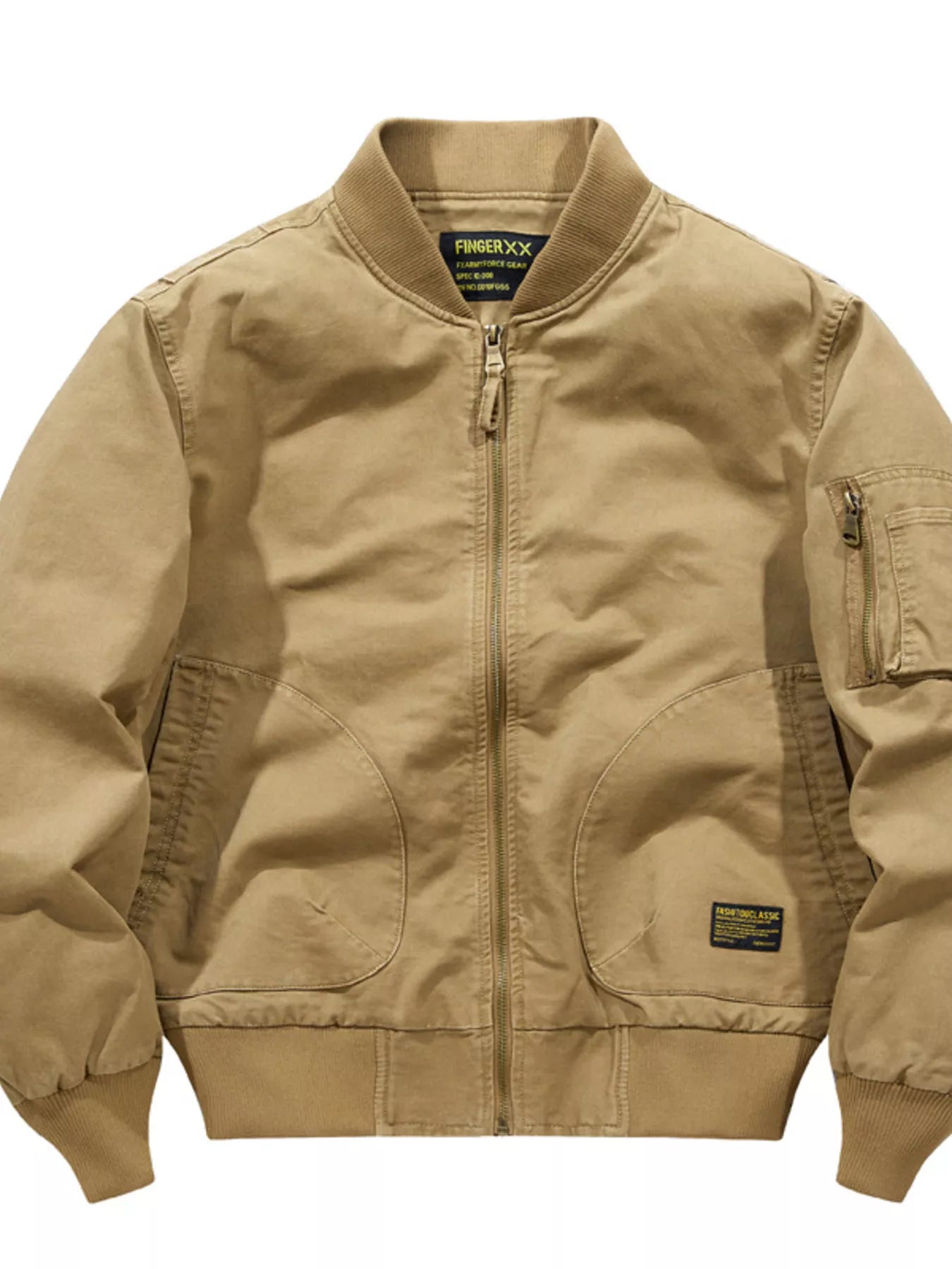 Men's Plus Size Classic Zip Up Bomber Jacket