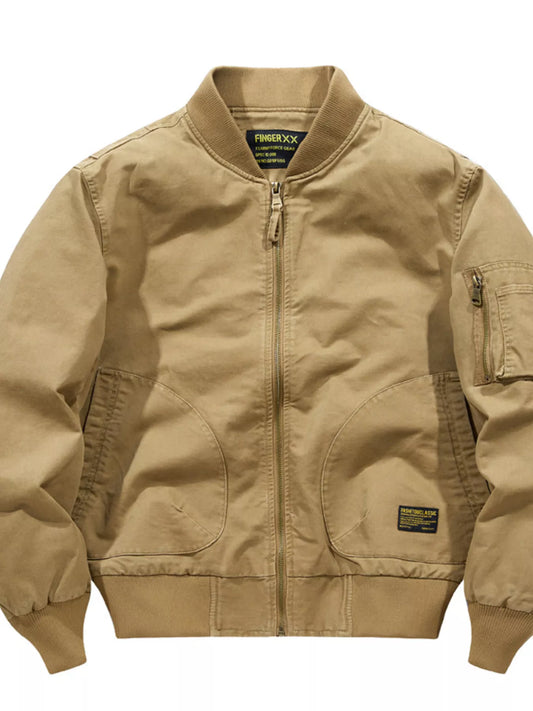 Men's Plus Size Classic Zip Up Bomber Jacket