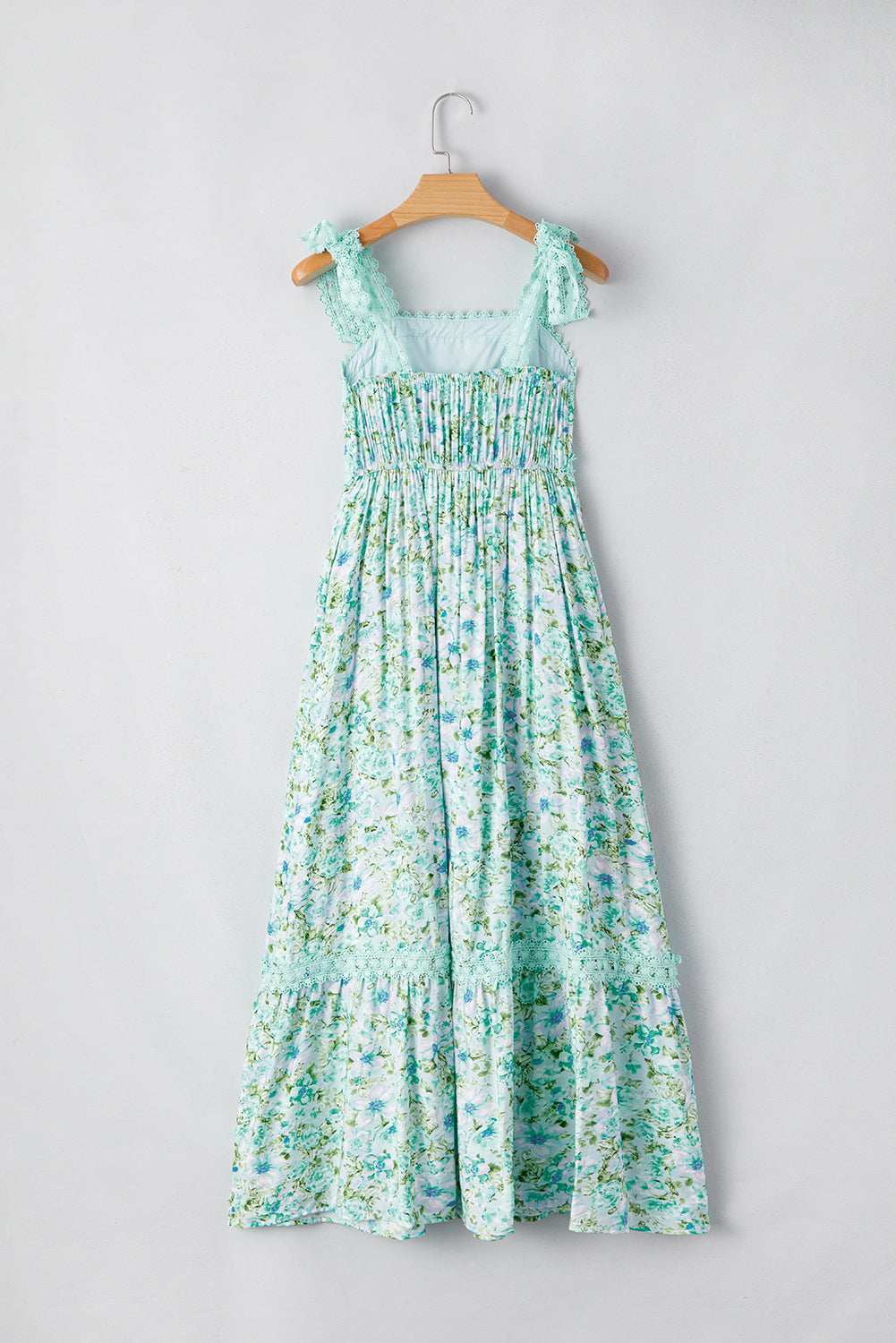 Floral Lace Empire Waist Maxi Dress