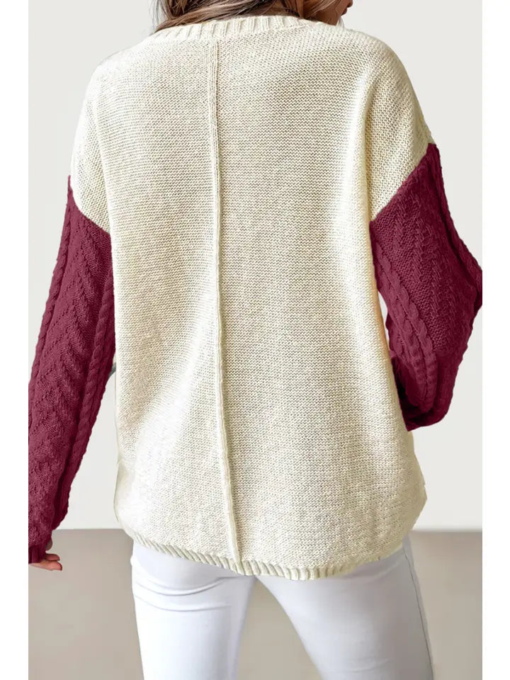 Women's Colorblock Pocket Sweater