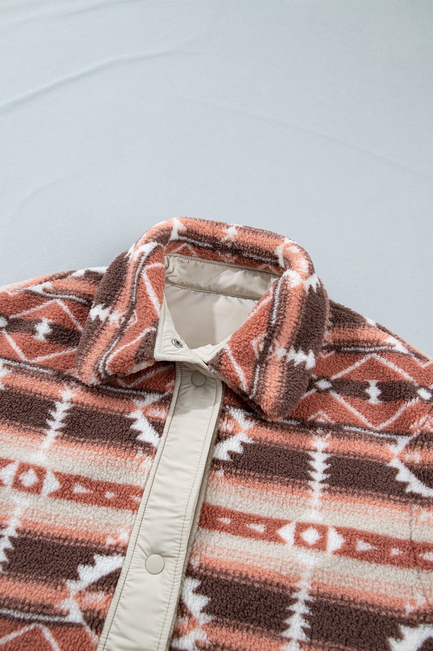 Aztec Fleece Buttoned Placket Side Tie Vest
