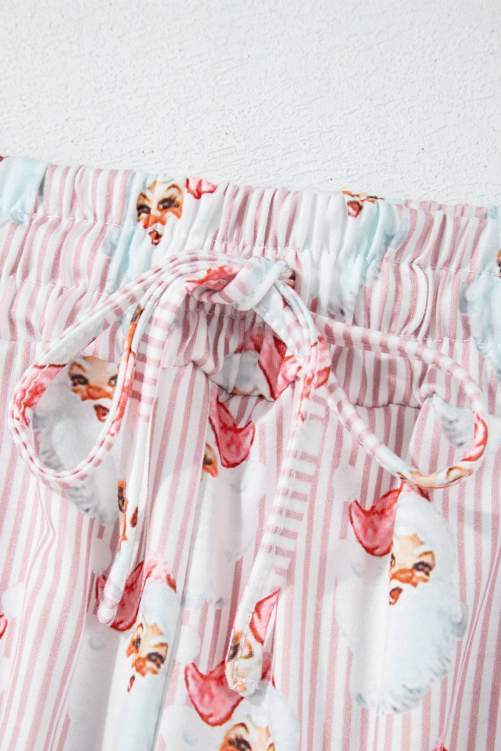 Christmas Santa Claus Stripe Top and Pants Lounge Set