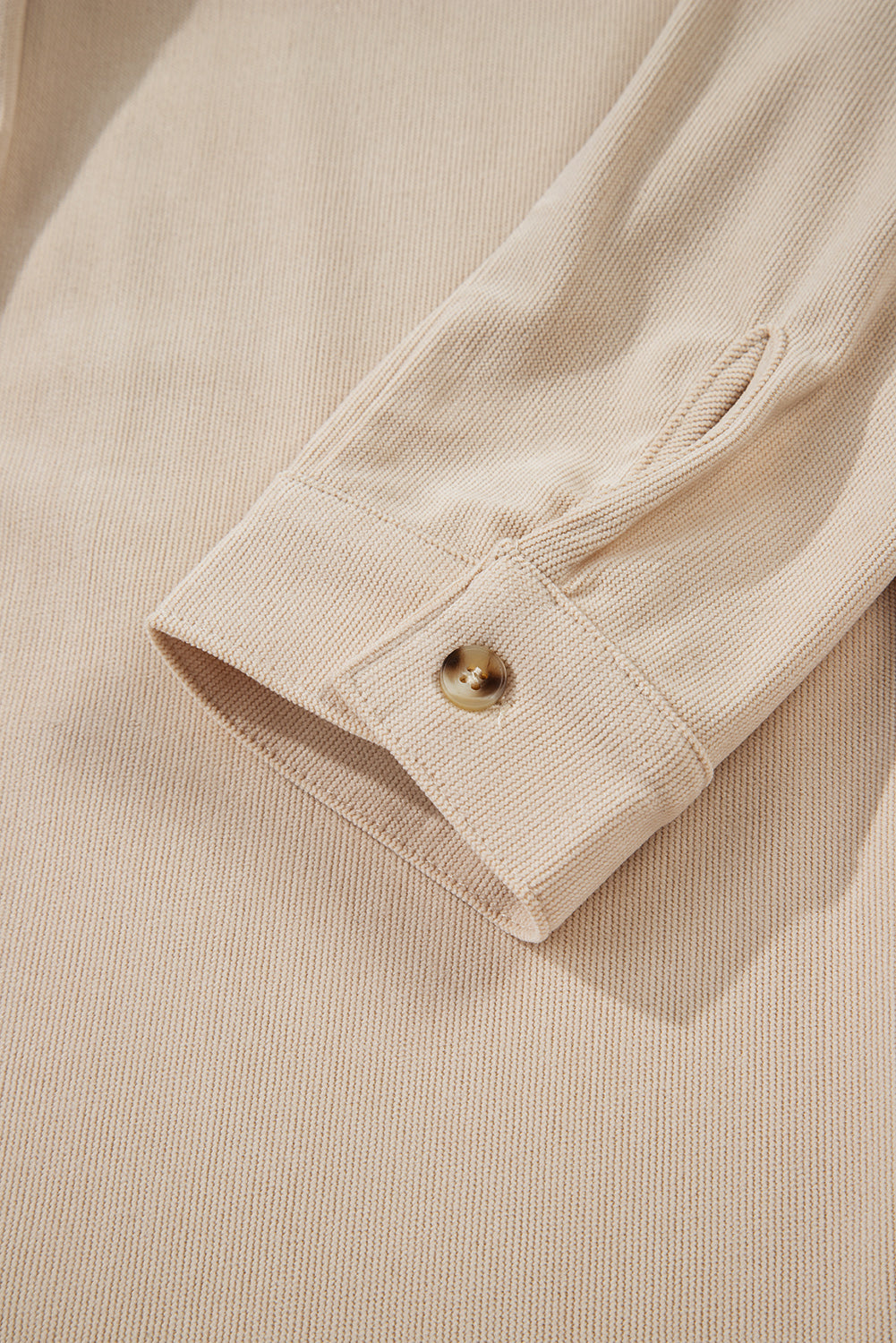 Solid Corduroy Half-Button Collared Mini Dress