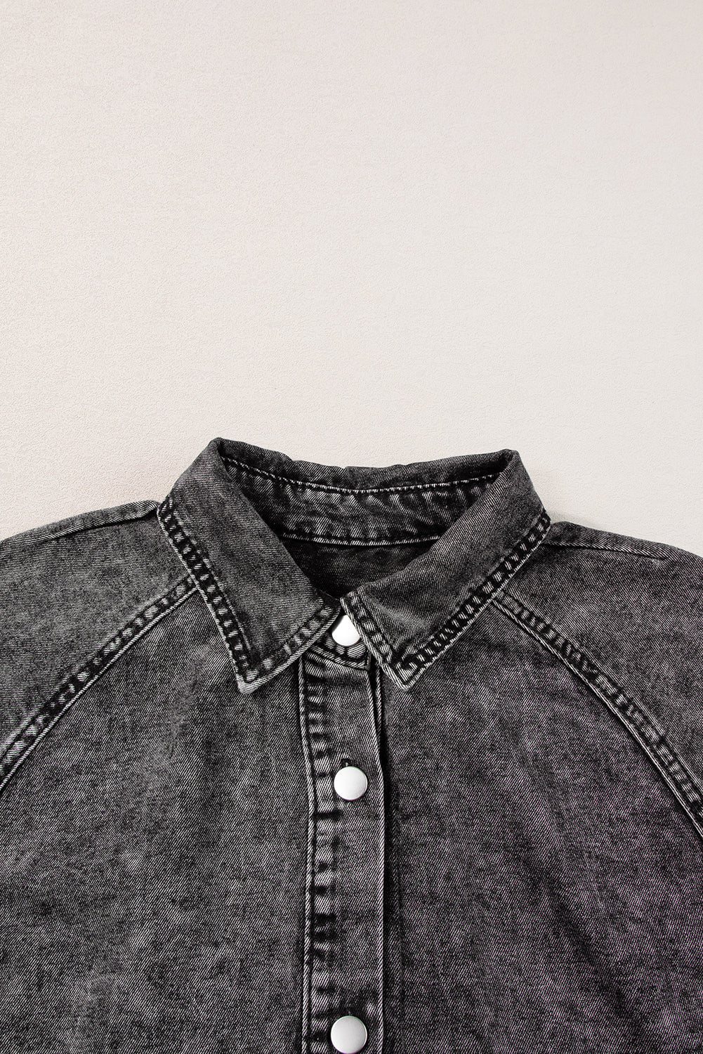 Denim Mineral Wash Buttoned Dress