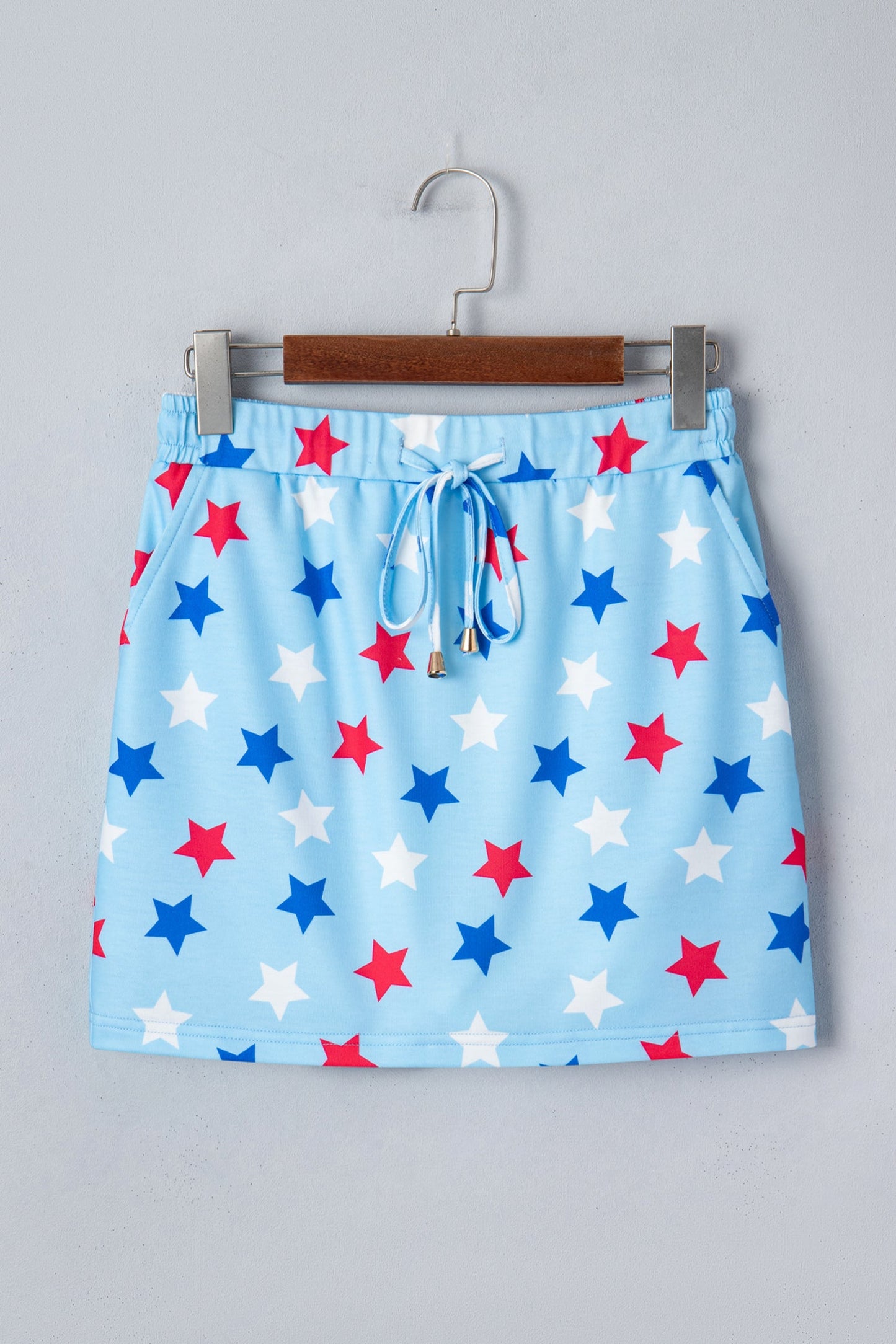 Americana Star Beaded Drawstring Mini Skort