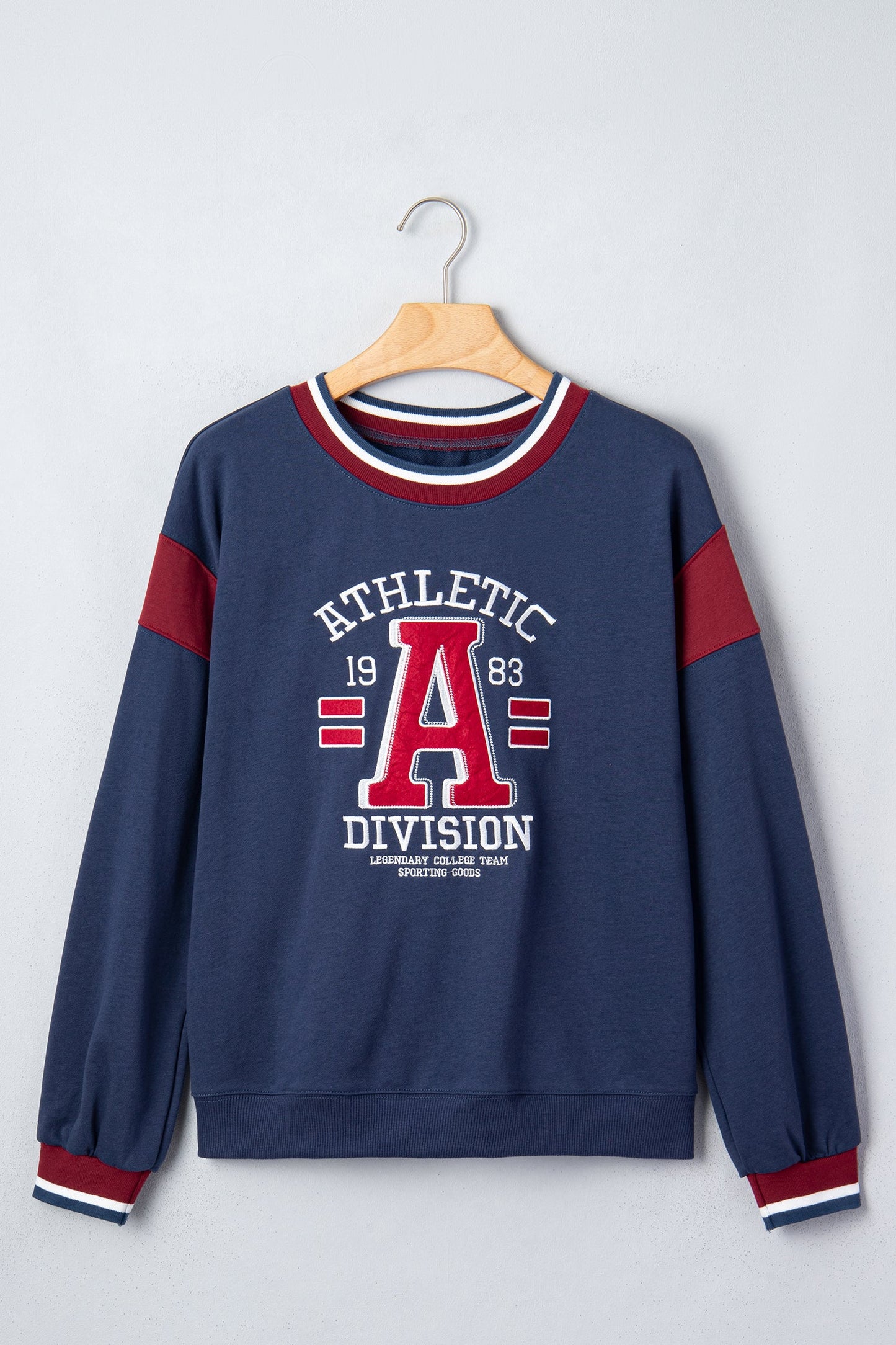 ATHLETIC DIVISION Colorblock Long Sleeve Graphic Sweatshirt