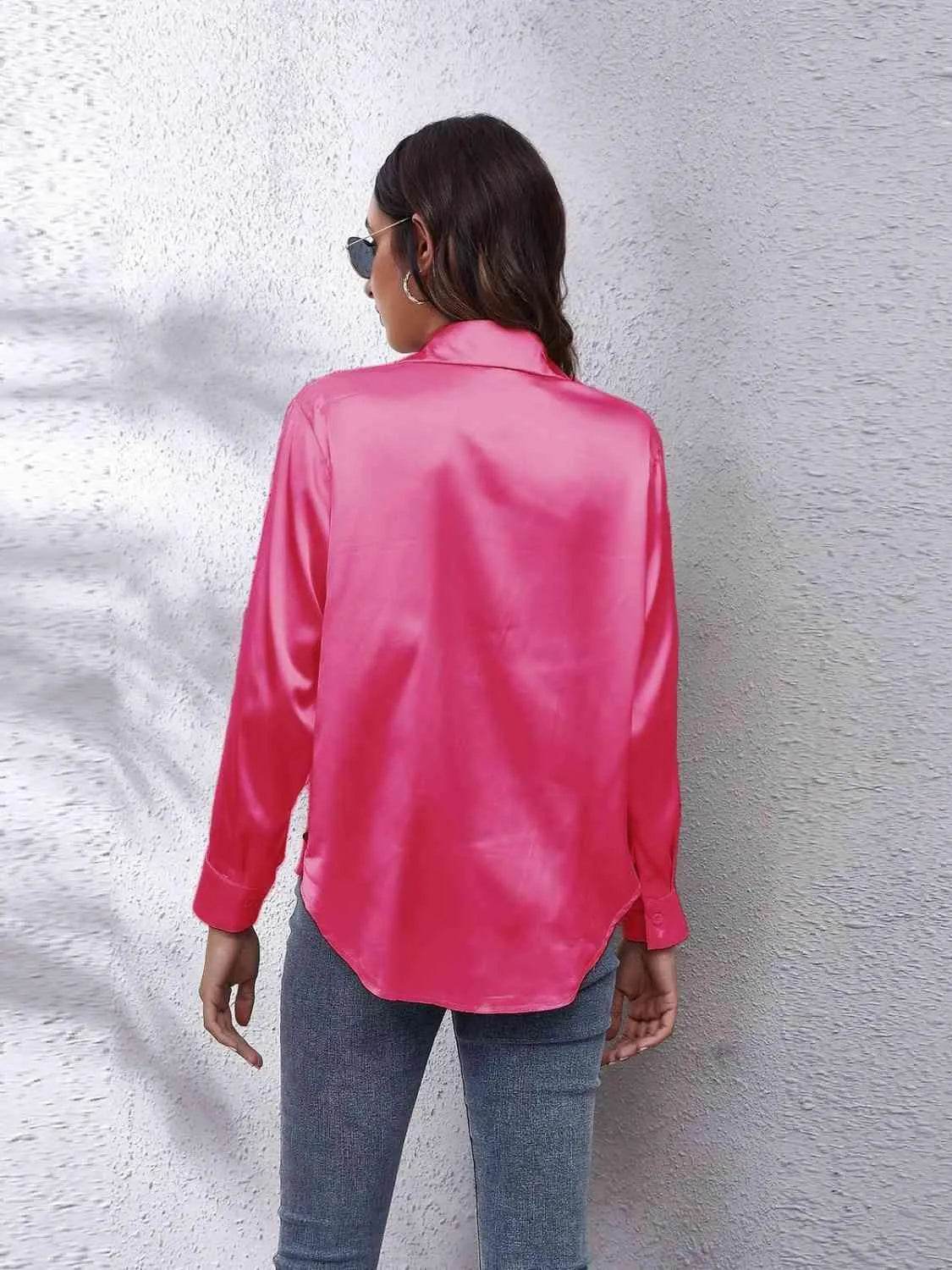 Collared Neck Buttoned Long Sleeve Shirt | Classic Everyday Style – Bona Fide Fashion