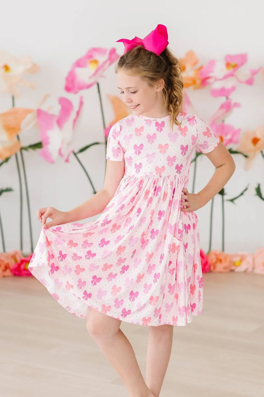 Mila & Rose: Bow Beauty Pocket Twirl Dress